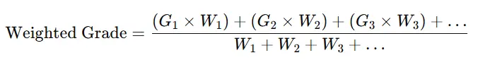 weighted grade formula-a–f-system